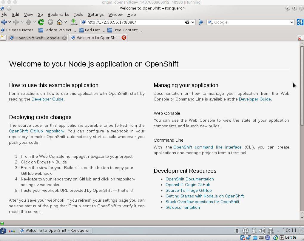 Take OpenShift for a spin in four commands – zwischenzugs